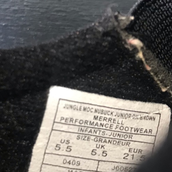 Merrell Toddler Jungle Moc Nubuck Dark Brown, Size 5.5. - Picture 7 of 7